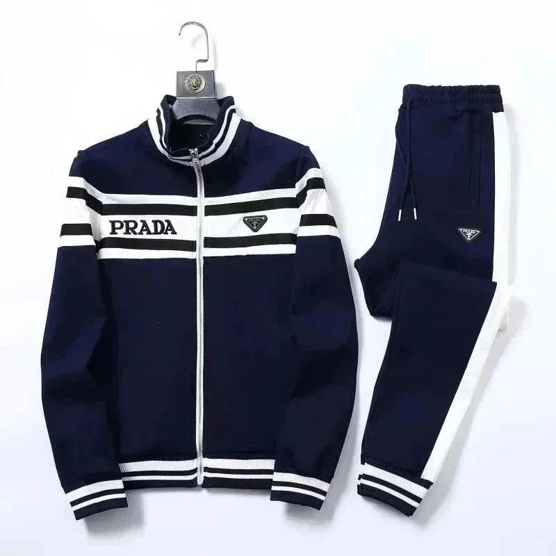 Prada Logo Stripe Track Jacket and Pants Set [2 styles]