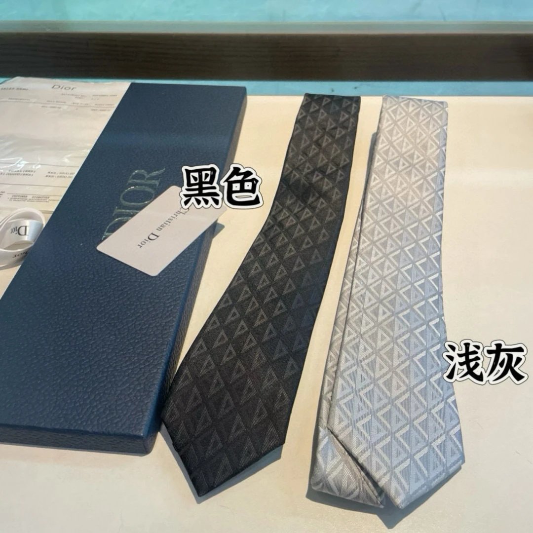 Dior Oblique Triangle Pattern Necktie [2 styles]